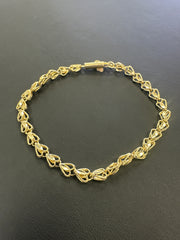 14k heart bracelet