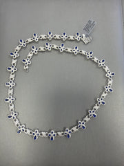 Silver Moissante necklace 9.26ct