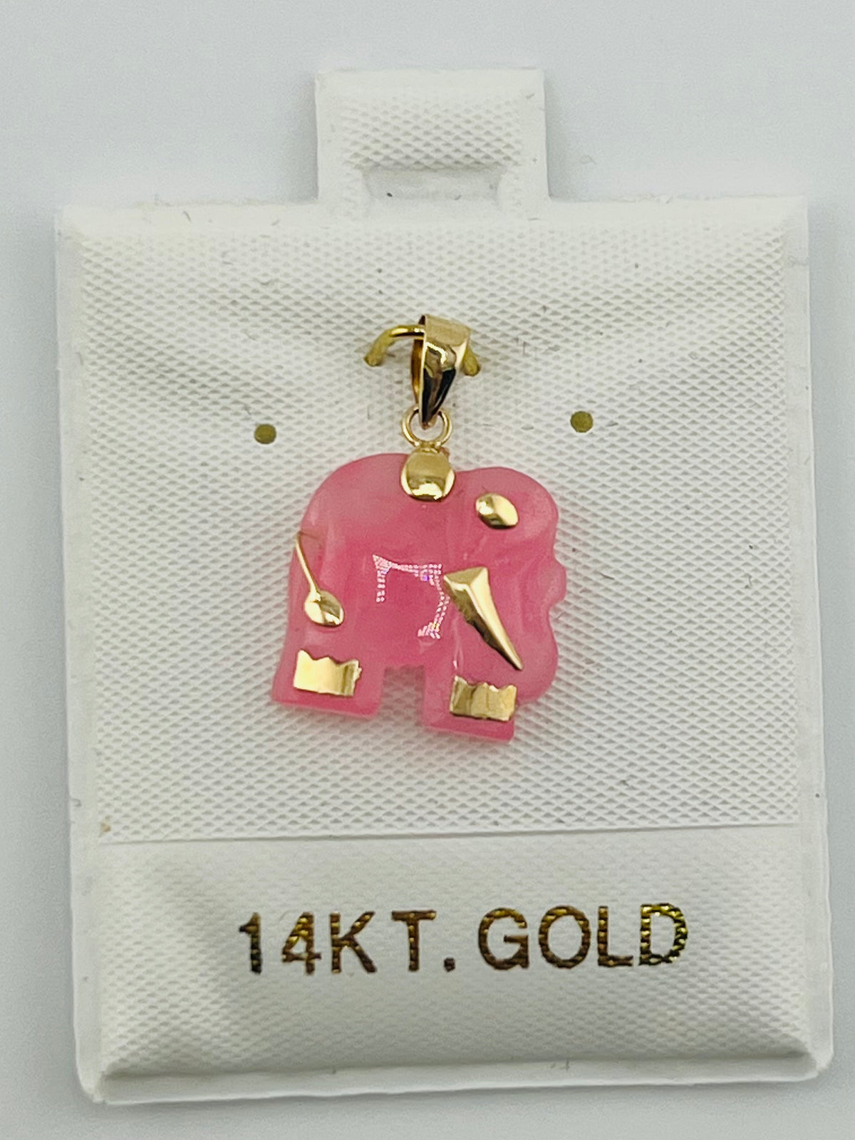 14k elephant crystals jade