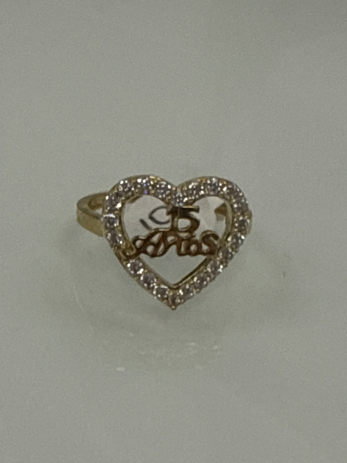 14k Quince (15) tiara ring