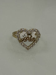 14k Quince (15) tiara ring