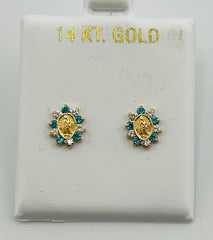 Baby earing virgen mary