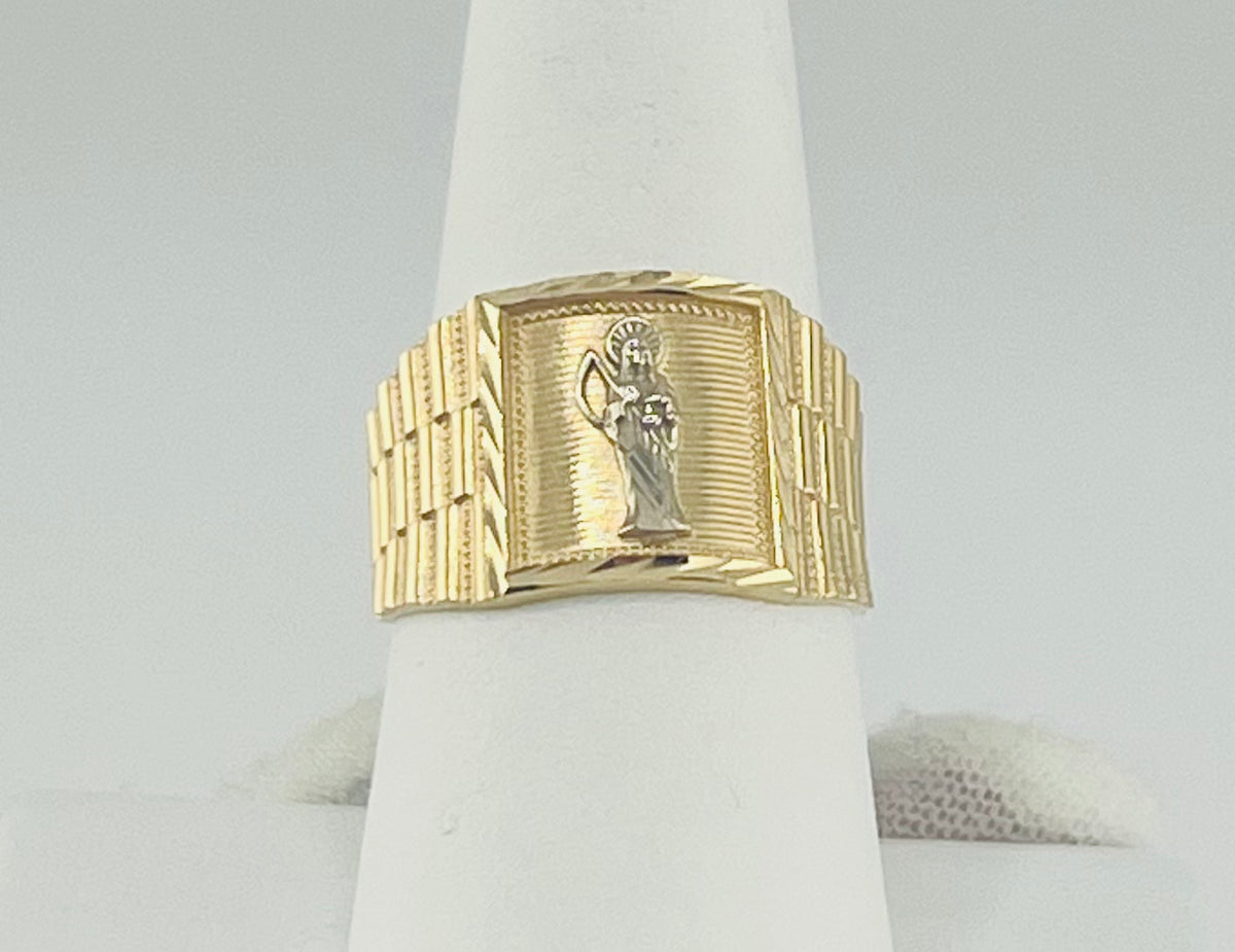 14k ring men Santa Muerte