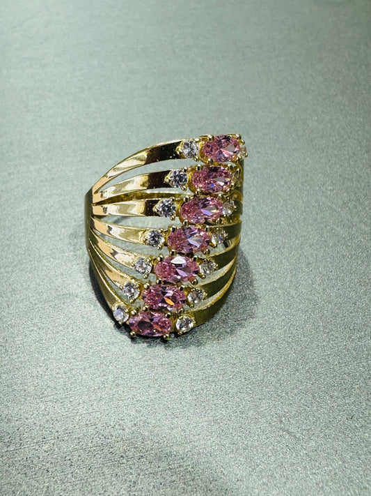 14k semanario with pink stones 7