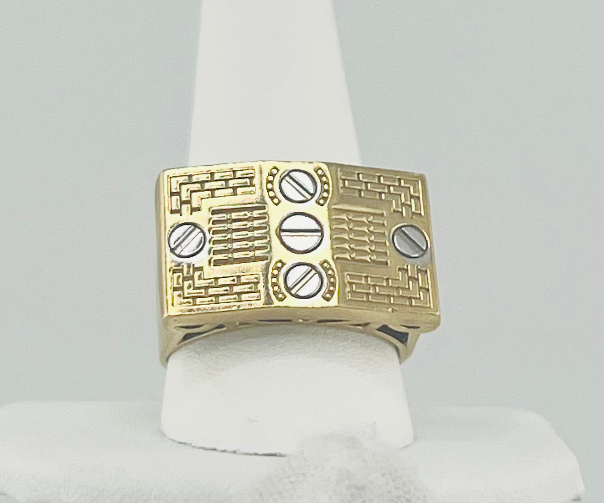 10k ring men screw design