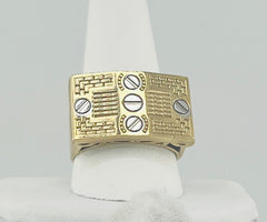 10k ring men screw design