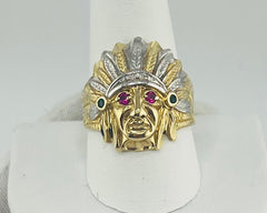 14k ring men indio native
