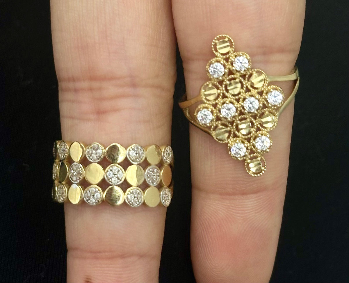 14k gold circle rings