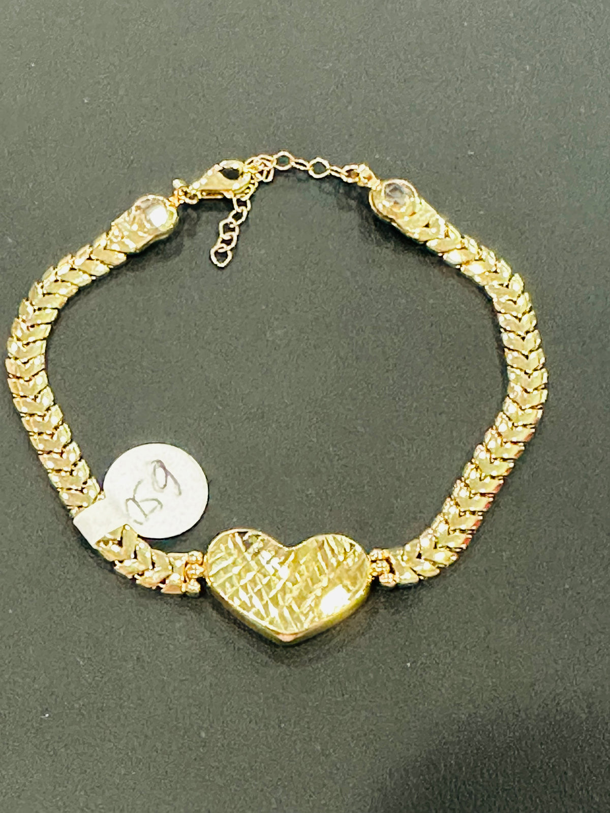 Bracelet ladies heart corazon 14k