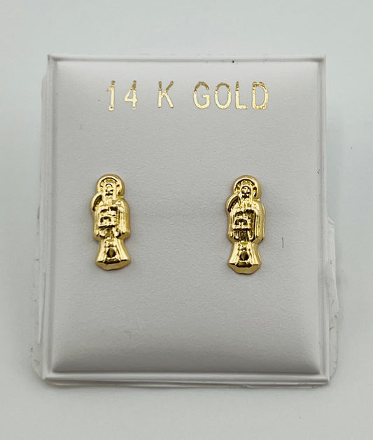 14k earing santa muerte