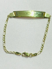 14k baby ID figaro 6”