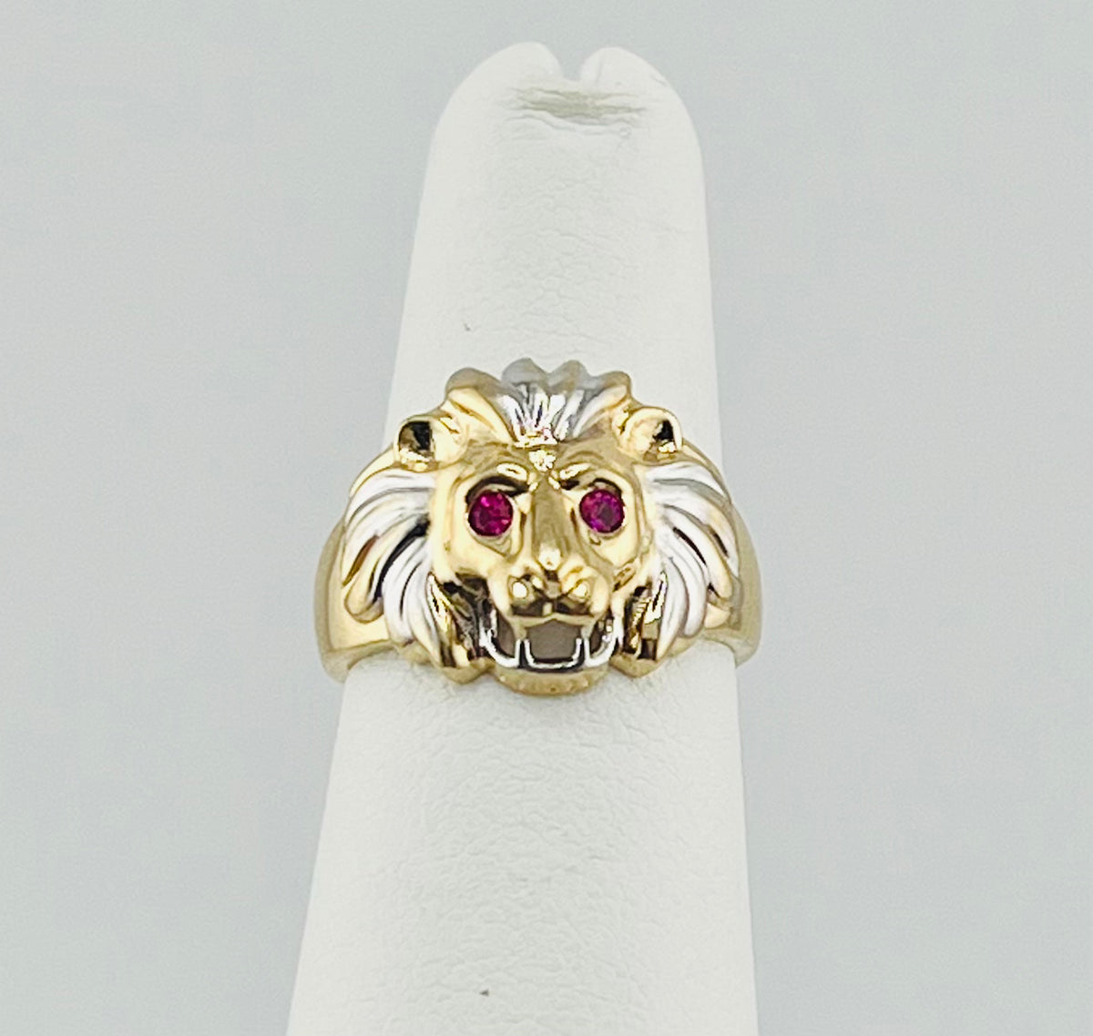 14k ring men 3 color lion