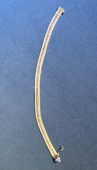 14k bracelet 7 1/2” 2 yellow and white gold