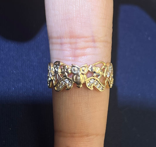 14k ring lucky with 7 elements