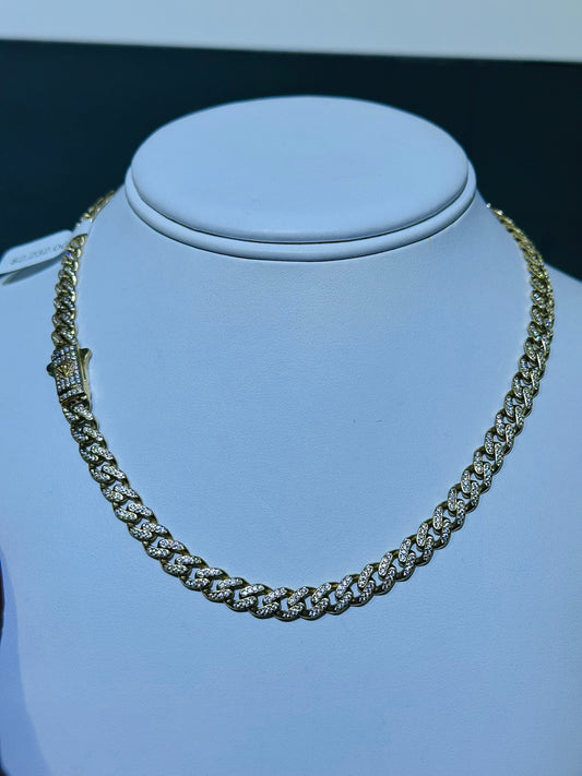 14k Monaco necklace with stones