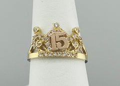 14k Quince (15) crown with stones