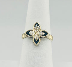 14k heart ring with big red stone