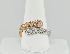 14k ring white and pink gold