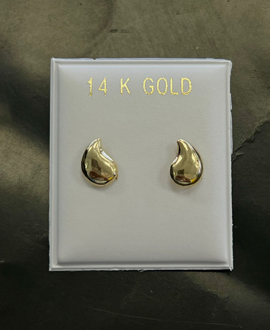14k small droplet earring