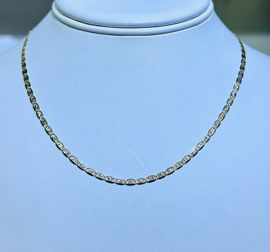 14k valentino necklace 16”