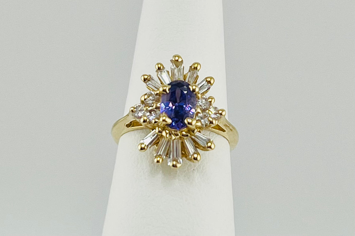 14k ring purple stone