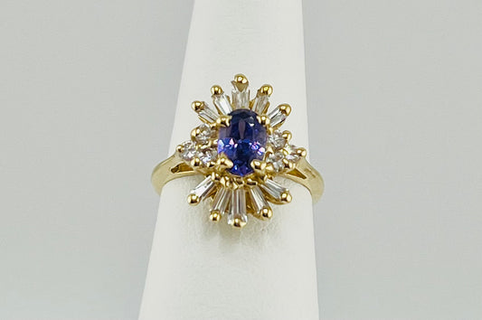 14k ring purple stone