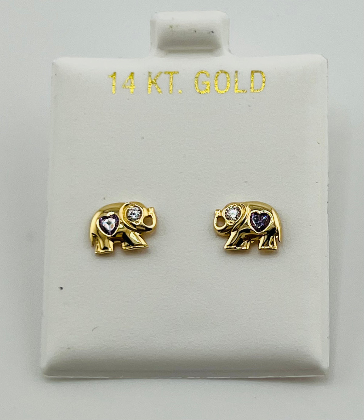 14k Baby earing elephant