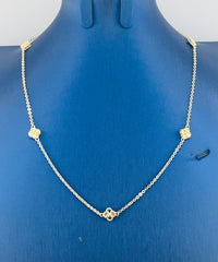 14k necklace flower 17”