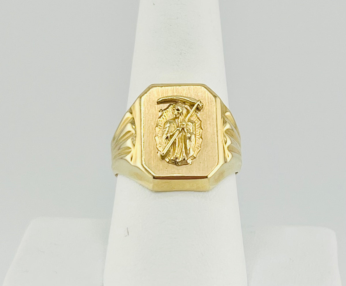 14k ring men Santa Muerte