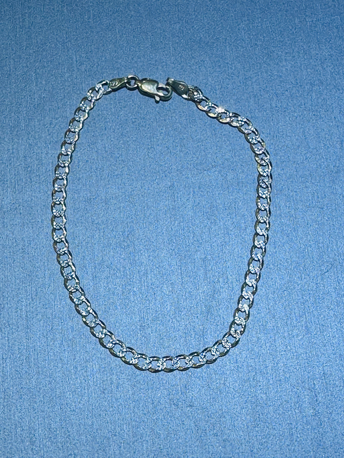 14k bracelet white diamond cut
