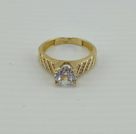 14k ring ladies engagement cz