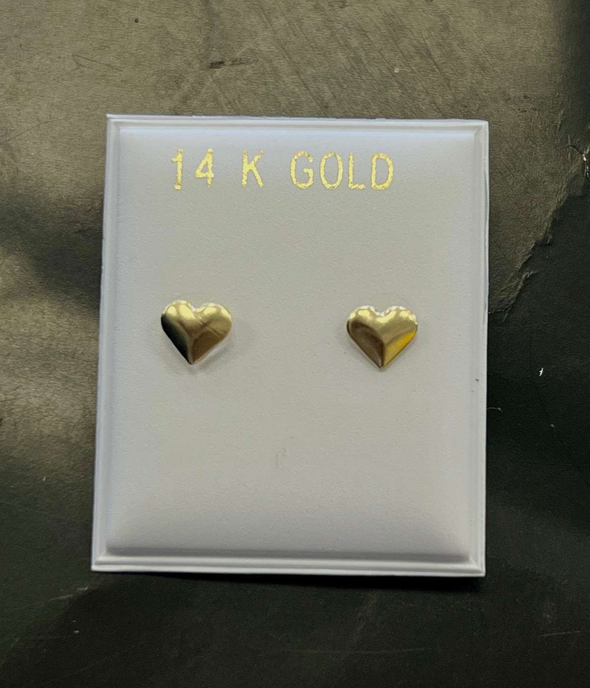 14k small heart earring