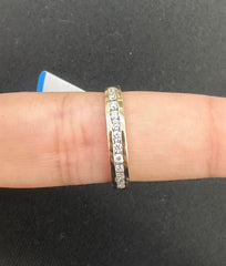 14k gold .25ct diamond band ring ladies size 7