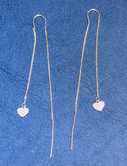 14k earing heart long