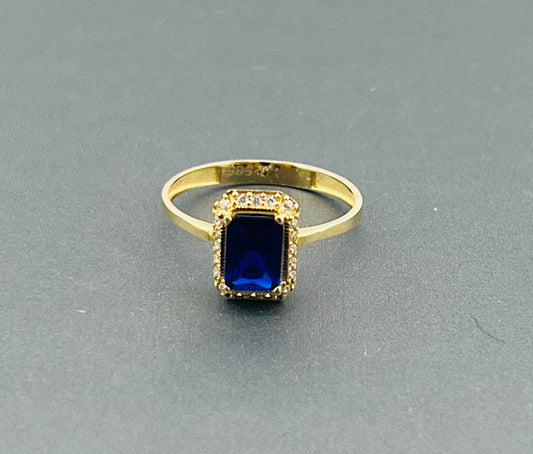 14k blue stone ring