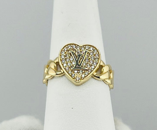 14k heart ring