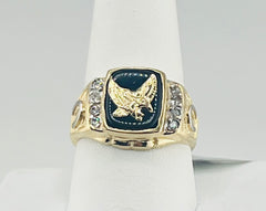 14k ring men red stone