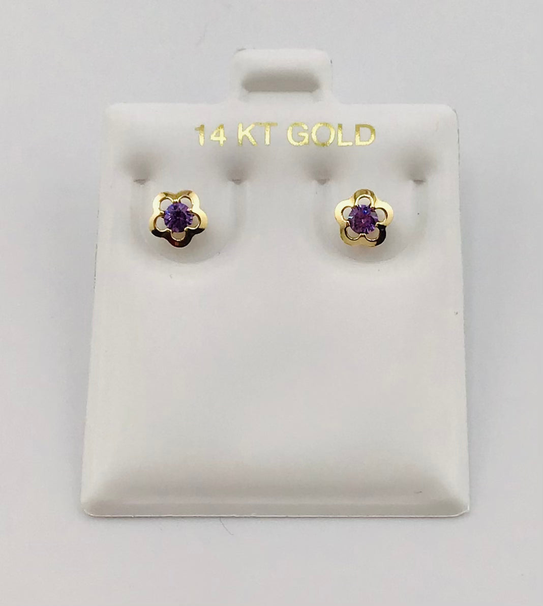Baby earing color stone flower