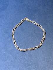 14k paperclip bracelet 8”