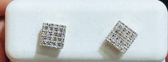 14k earing with stones square
