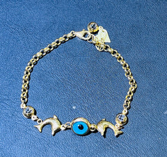 14k bracelet eye delphin