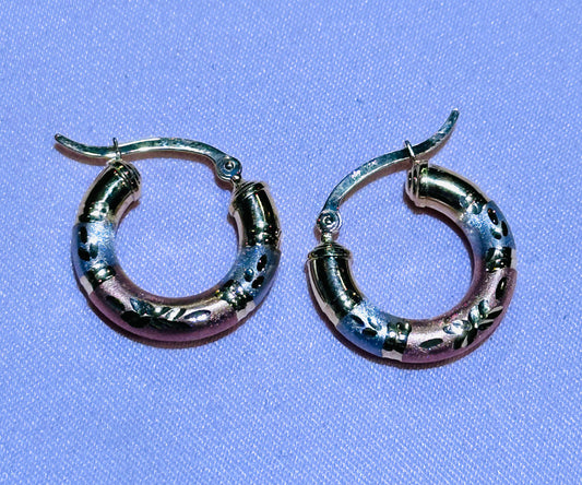 14k hoops small 3color