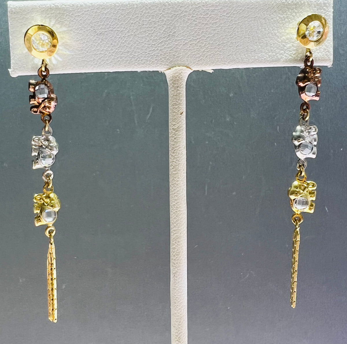 14k earing long elephant