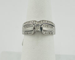 14k ring ladies white gold diamond