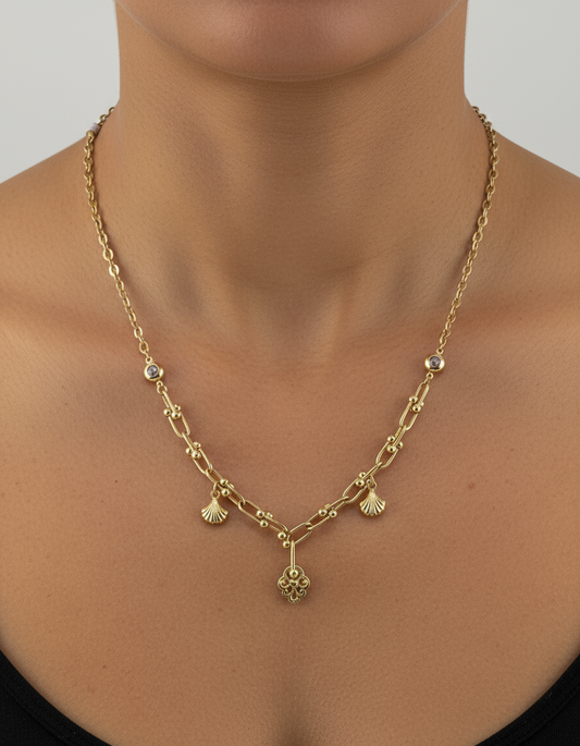 14k necklace heart