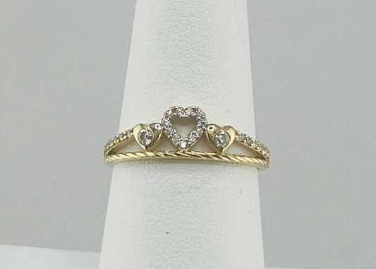 14k heart ring
