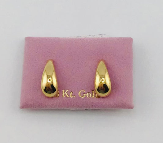 18k  earing screw back drop gota