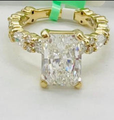 14k lab diamond 4.01ct engagement ring