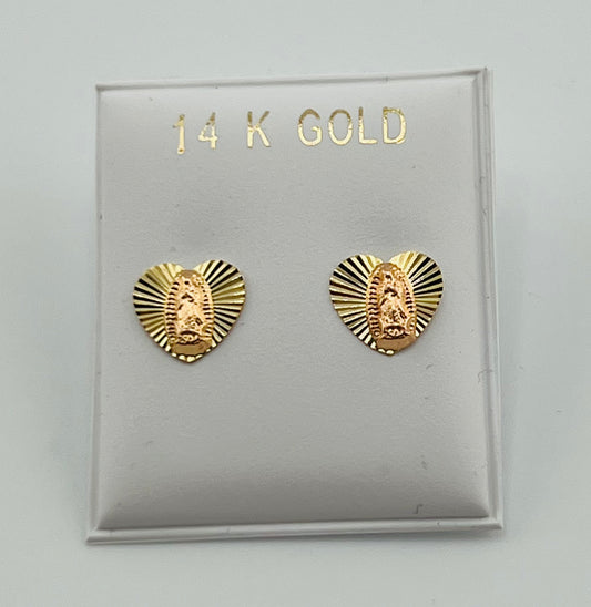 Baby earing virgen heart shape