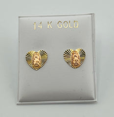 Baby earing virgen heart shape